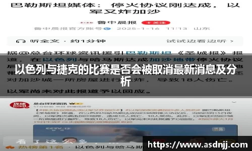 以色列与捷克的比赛是否会被取消最新消息及分析